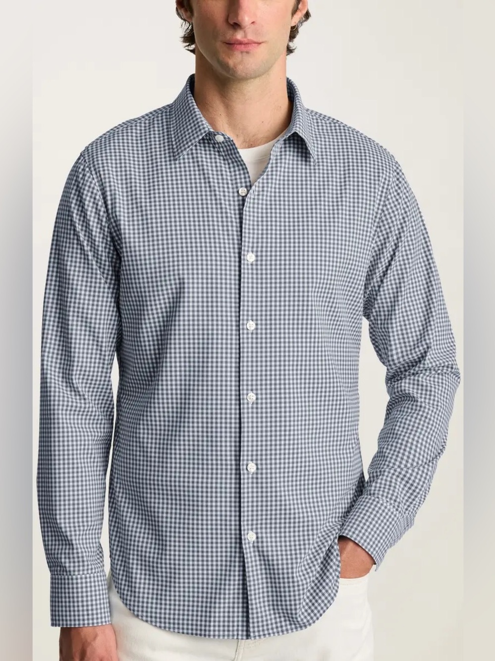Bonobos men’s gingham button down slim fit long sleeve dress shirt.